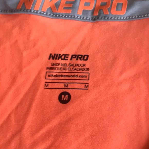 Nike Pro orange shirt - Picture 2 of 3